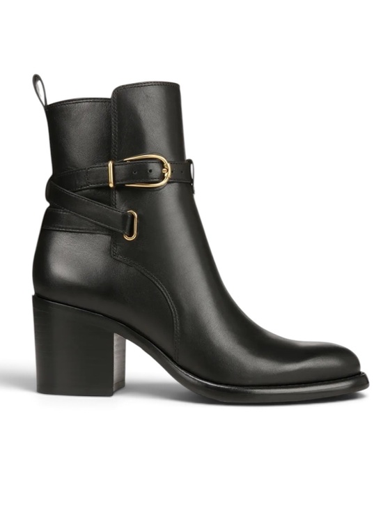 Veronica Beard Shoes - Veronica Beard Sohelia Black Leather Strap Ankle Boots Bootie